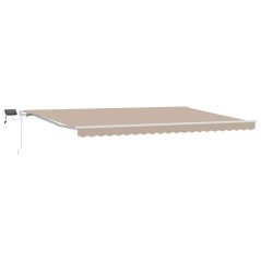 vidaXL Ombrellone with Beige 500 × 300 cm Beige