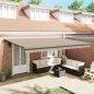 vidaXL Tenda retrattile automatica beige 500x300 cm vidaXL Tenda retrattile automatica beige 500x300 cm
