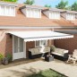 Tenda Retrattile Automatizzata vitaXL con LED Bianca 500x300 cm