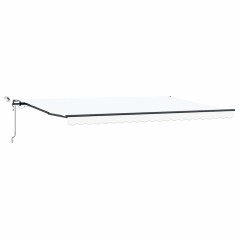 Tenda Retrattile Automatizzata vitaXL con LED Bianca 500x300 cm