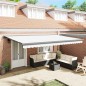 vidaXL Tenda Retrattile Automatica Bianca 500x300 cm vidaXL Tenda Retrattile Automatica Bianca 500x300 cm