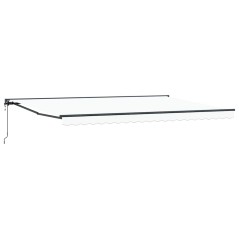 vidaXL Tenda Retrattile Bianco 500x300 cm Tessuto e Alluminio
