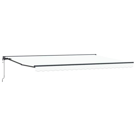 vidaXL Tenda Retrattile Bianco 500x300 cm Tessuto e Alluminio