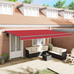 vidaXL Tenda Rossa Rosso 500 × 300 cm Acrilico