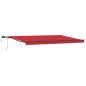 Tenda retrattile manuale vidaXL con LED Rossa 500x300 cm Tenda retrattile manuale vidaXL con LED Rossa 500x300 cm