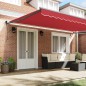 vidaXL Tenda da sole automatica retrattile rossa 500x300 cm vidaXL Tenda da sole automatica retrattile rossa 500x300 cm