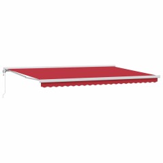vidaXL Tenda da Sole Retrattile Automatica Rossa 500x300 cm di