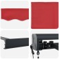 vidaXL Tenda Retrattile Automatica Rossa 500x300 cm