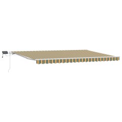 vidaXL Tenda retrattile Verde e giallo 500 × 300 cm Verde e giallo