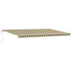 vidaXL Tenda retrattile Verde e giallo 500 × 300 cm Verde e giallo