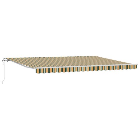 vidaXL Tenda retrattile Verde e giallo 500 × 300 cm Verde e giallo