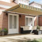 vidaXL Tenda Retrattile Verde e giallo 500 × 300 cm Poliestere vidaXL Tenda Retrattile Verde e giallo 500 × 300 cm Poliestere
