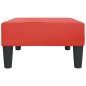 Poggiapiedi Rosso 78x56x32 cm in Similpelle Poggiapiedi Rosso 78x56x32 cm in Similpelle