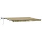 vidaXL Tenda Retrattile Manuale con LED Verde e Giallo 500x300 cm vidaXL Tenda Retrattile Manuale con LED Verde e Giallo 500x300 cm