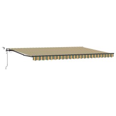 vidaXL Tenda Retrattile Automatica con LED Verde e Giallo 500x300 cm