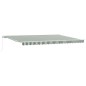 vidaXL Tenda da sole manuale retrattile Verde e Bianco 500x300 cm vidaXL Tenda da sole manuale retrattile Verde e Bianco 500x300 cm