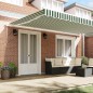 vidaXL Tenda da sole manuale retrattile Verde e Bianco 500x300 cm vidaXL Tenda da sole manuale retrattile Verde e Bianco 500x300 cm