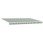 vidaXL Tenda da sole manuale retrattile Verde e Bianco 500x300 cm vidaXL Tenda da sole manuale retrattile Verde e Bianco 500x300 cm