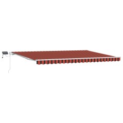 vidaXL Tenda Manuale with Arancione e Marrone 500 × 350 cm