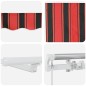 vidaXL Tenda Manuale with Arancione e Marrone 500 × 350 cm vidaXL Tenda Manuale with Arancione e Marrone 500 × 350 cm