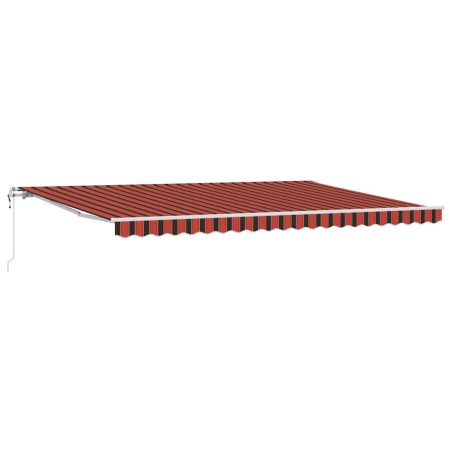 vidaXL Tenda Retrattile Arancione e marrone 500 × 350 cm