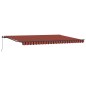 vidaXL Tenda retrattile manuale arancione e marrone 500 × 350 cm vidaXL Tenda retrattile manuale arancione e marrone 500 × 350 cm