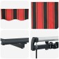 vidaXL Tenda retrattile manuale arancione e marrone 500 × 350 cm vidaXL Tenda retrattile manuale arancione e marrone 500 × 350 cm