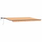 vidaXL Tenda retrattile manuale con LED gialla e arancione 500x350 cm vidaXL Tenda retrattile manuale con LED gialla e arancione 500x350 cm