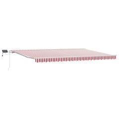 vidaXL Tenda Retrattile Rosso e bianco 500 × 350 cm Rosso e bianco