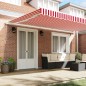vidaXL Tenda ritraibile Rosso e bianco 500 × 350 cm Rosso e bianco vidaXL Tenda ritraibile Rosso e bianco 500 × 350 cm Rosso e bianco