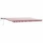 vidaXL Tenda Retrattile Manuale con LED Strisce Rosse e Bianche 500x350 cm vidaXL Tenda Retrattile Manuale con LED Strisce Rosse e Bianche 500x350 cm