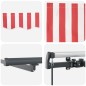 vidaXL Tenda Retrattile Manuale con LED Strisce Rosse e Bianche 500x350 cm vidaXL Tenda Retrattile Manuale con LED Strisce Rosse e Bianche 500x350 cm