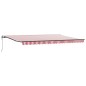 vidaXL Tenda da sole automatica e retrattile a strisce rosse e bianche 500x350 cm vidaXL Tenda da sole automatica e retrattile a strisce rosse e bianche 500x350 cm