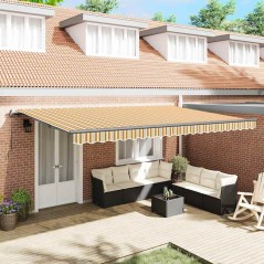 vidaXL Tenda Retrattile Multicolore 500 × 350 cm Poliestere