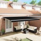 Tenda Retrattile Manuale vidaXL Nera 500x350 cm