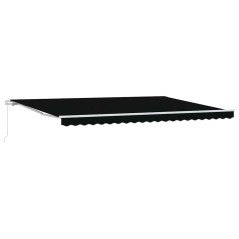 Tenda Retrattile Manuale vidaXL Nera 500x350 cm