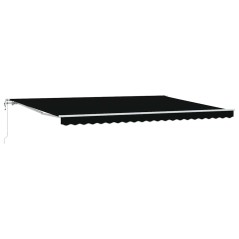 vidaXL Tenda Retrattile Nero 500 × 350 cm Nero