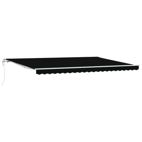 vidaXL Tenda Retrattile Nero 500 × 350 cm Nero