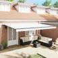 vidaXL Tenda Retrattile Bianco 500 × 350 cm Poliestere vidaXL Tenda Retrattile Bianco 500 × 350 cm Poliestere