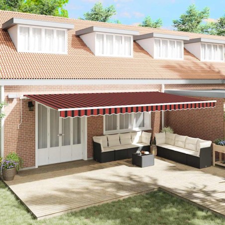 vidaXL Tenda Retrattile with Arancione e marrone 600 × 300 cm