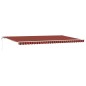 vidaXL Tenda Retrattile Arancione e marrone 600 × 300 cm vidaXL Tenda Retrattile Arancione e marrone 600 × 300 cm