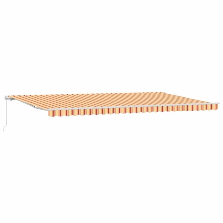 vidaXL Ombrellone Retrattile Manuale Giallo e Arancione 600x300 cm