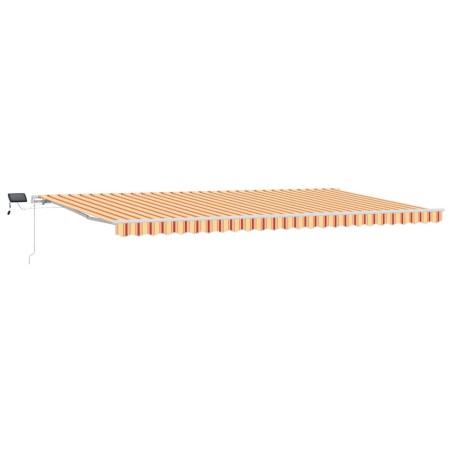 vidaXL Ombrello retrattile with Giallo e arancione 600 × 300 cm