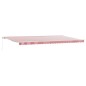 vidaXL Tenda da sole manuale retrattile 600x300 cm con strisce rosse e bianche vidaXL Tenda da sole manuale retrattile 600x300 cm con strisce rosse e bianche