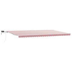 vidaXL Tenda 600x300 cm Rosso e bianco 600 × 300 cm Rosso e bianco