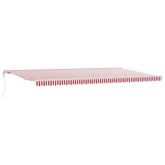 vidaXL Tenda Retrattile Rosso e bianco 600 × 300 cm Rosso e bianco