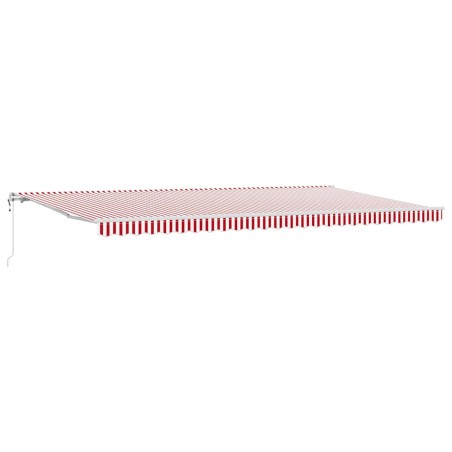 vidaXL Tenda Retrattile Rosso e bianco 600 × 300 cm Rosso e bianco