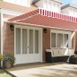 vidaXL Tenda Retrattile Rosso e bianco 600 × 300 cm Rosso e bianco vidaXL Tenda Retrattile Rosso e bianco 600 × 300 cm Rosso e bianco