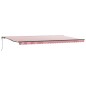 vidaXL Tendalino Automatico Estensibile Strisce Rosso e Bianco 600 x 300 cm vidaXL Tendalino Automatico Estensibile Strisce Rosso e Bianco 600 x 300 cm