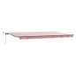 vidaXL Tenda Retrattile Automatica con LED Strisce Rosse e Bianche 600x300 cm vidaXL Tenda Retrattile Automatica con LED Strisce Rosse e Bianche 600x300 cm